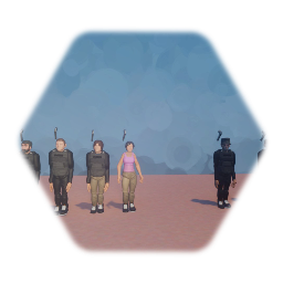 Friendly and Enemy 3rd Person shooter Characters