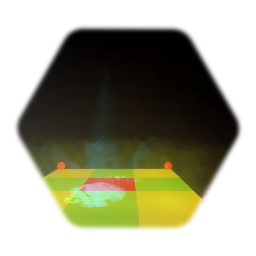 Dance floor with music fog and lights