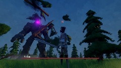 Fight with Golem enemy