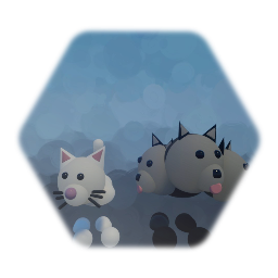 Roblox Adopt me Snow cat and Cerberus (Movable)