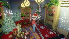 Coraline's living room at Christmas!