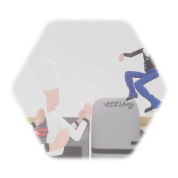 Sink, Oven, Fridge And Counter