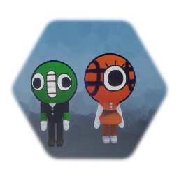 Dandys world Fanmade characters Mr. Durp and basketbell