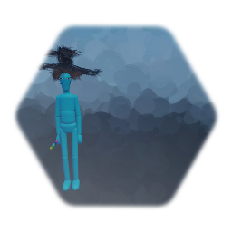 guy with a ruler(?) and cool hair