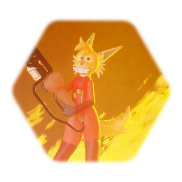 Zodiac the Pyro wolf