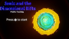 Sonic and the Dimensional Rifts Public Testing Menu