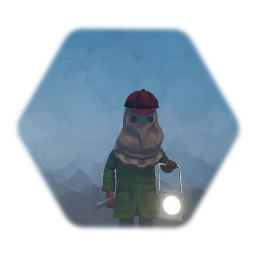 Little nightmares2 hunter but with 2 Eye holes