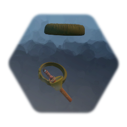 Old Yakuza Cyborg: Hat, Katana and Belt