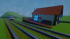 Thomas stops at a Station with apple suace