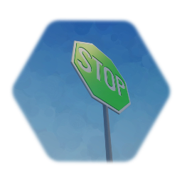 Green Stop Sign