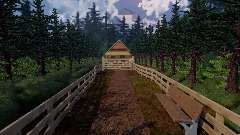 Forest Hut Scene