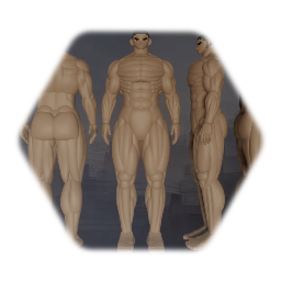 Male muscle template. Outdated.