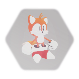 Classic sonic 3d model as Tails