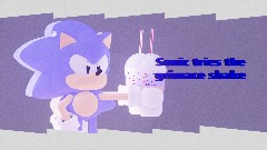 Sonic tries the Grimace Shake