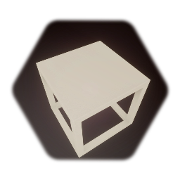 Basic Big White Cube End Table