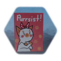 Rosie the Riveter cat poster