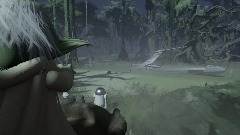 Star Wars. Yoda a swamp and a Xwing