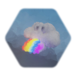 Cloud puking a rainbow