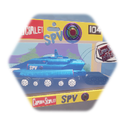 CaptainSCARLET vehicle SPV with tanktracks down in its box104 .