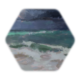 Waves landscape painting