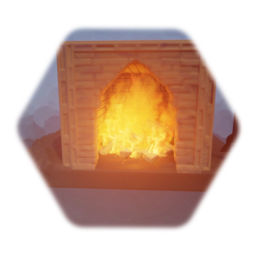 Coke oven with firewood and more fire