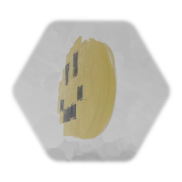 smile pin/badge - brush, shiny