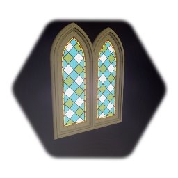 Double Stained Glass Windows & Frame - Color Style 3