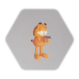 Garfield but with Pistol Gun. {Function}