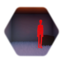 He wakes up sees he a bed in mirror