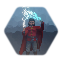 Minature Wizard with sword (Low thermo 8)