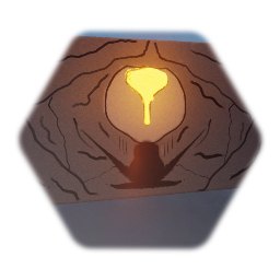 2d painting glowing rock