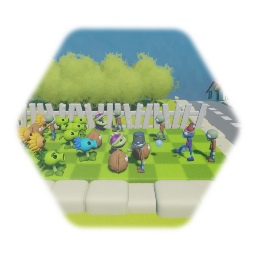 Plants vs zombies map front lawn