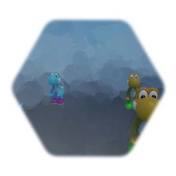 Yellow and Blue Yoshis