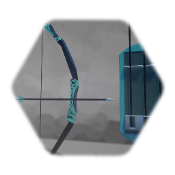 Turquoise and Black Bow and Arrows