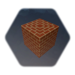 Red Brick Patio Block - Cube