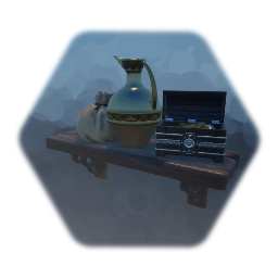 Wall Shelf with Items