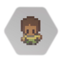 Animated Pixel Art Female Character