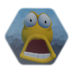 Goofy scared emoji