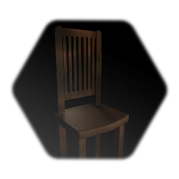 Realistic wooden chair