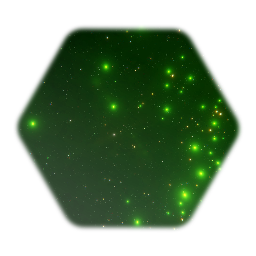 Green Starfield Deep space