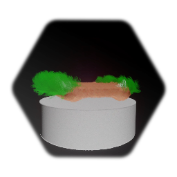 Platform with sculptings lights