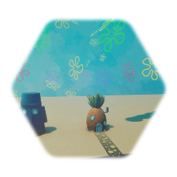 Who lives in a pineapple under the pineapple...