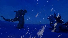 Godzilla Vs King Ghidorah, But With Sunorokuu And Dragudillian.