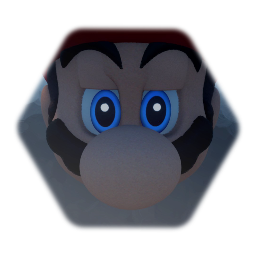 Mario eats a hamburger