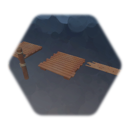 Harbour/Pier Wooden Floorboards and Posts