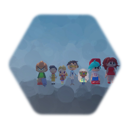 Персонажи ФАктята Сенд/Лентяево/Fnf