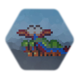 Pixel art Peacock Shrimp Lobster