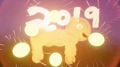 New Years Fireworks And Pig