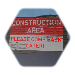 Construction site sign bamboo