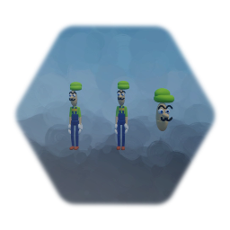 Luigi With Animation Version And Head Model